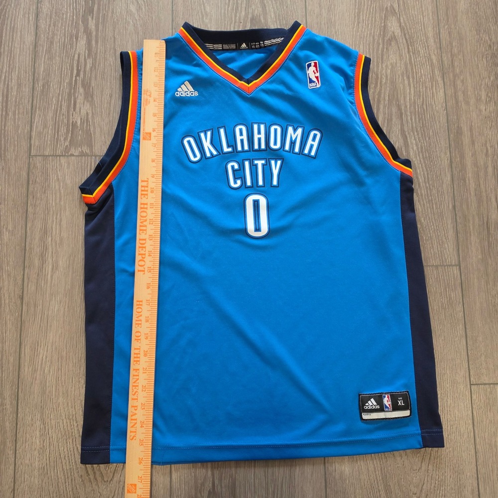 Adidas Oklahoma City Thunder Russell Westbrook Jersey Kids XL NBA Basketball - Picture 6 of 7
